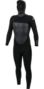 2023 O'Neill Mens Epic 6/5/4mm Chest Zip Hooded Wetsuit Black 5377