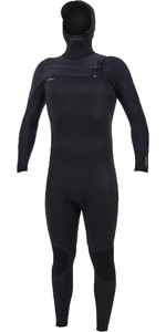 2022 O'Neill Mens HyperFreak+ 4/3mm Chest Zip Hooded Wetsuit 5346 - Black