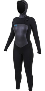 2021 O'Neill Womens Epic 6/5/4mm Chest Zip Hooded Wetsuit Black 5378