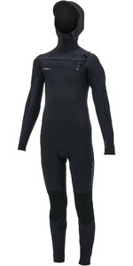 2023 O'Neill Youth Hyperfreak+ 5/4mm Chest Zip Hooded Wetsuit Black 5352
