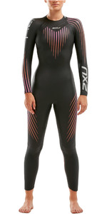 2021 2XU Womens P:1 Propel Triathlon Wetsuit WW4994C - Black / Sunset