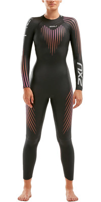 2022 2XU Womens P:1 Propel Triathlon Wetsuit WW4994C - Black / Sunset