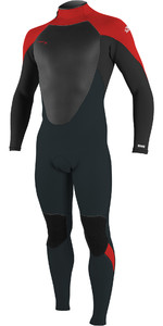 2022 O'Neill Youth Epic 4/3mm Back Zip Wetsuit 4216B - Gunmetal / Black / Red