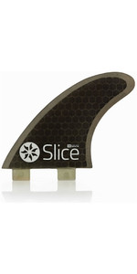 2020 Slice Ultralight Hex Core S7 FCS Compatible Surfboard Fins SLI-03F - Black