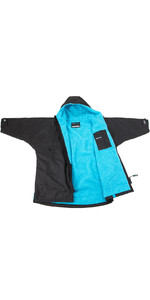 2021 Dryrobe Advance Junior Long Sleeve Premium Outdoor Changing Robe / Poncho DR104 - Black / Blue