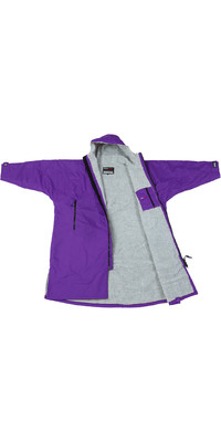 2022 Dryrobe Advance Long Sleeve Changing Robe / Poncho DR104 - Purple / Grey