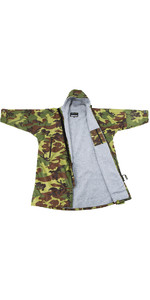 2022 Dryrobe Advance Long Sleeve Premium Outdoor Changing Robe / Poncho DR104 - Camo / Grey