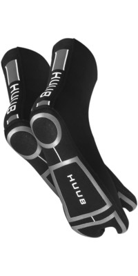 2022 Huub 3mm Wetsuit Swim Socks A2-SS - Black / Silver