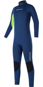 2023 Mystic Junior Star 3/2mm Back Zip Flatlock Wetsuit - Night Blue