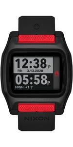 2021 Nixon High Tide Surf Watch 001-00 - Red / Black