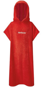 2022 Northcore Kids Beach Basha Changing Robe / Poncho NOCO24 - Red
