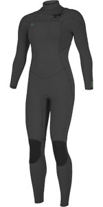2021 O'Neill Womens Ninja 4/3mm Chest Zip Wetsuit 5473 - Black