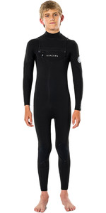 2023 Rip Curl Junior Boys Dawn Patrol 5/3mm Chest Zip Wetsuit WSMYPB - Black