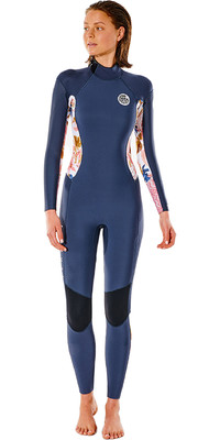 2022 Rip Curl Womens Dawn Patrol 4/3mm Back Zip Wetsuit WSM9HS - Slate Rose