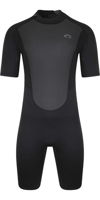 2021 Typhoon Mens Storm3 3/2mm Back Zip Shorty Wetsuit 250794 - Black / Graphite
