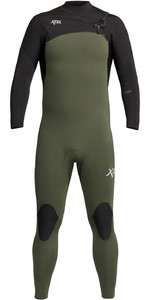 2022 Xcel Mens Comp 4/3mm Chest Zip Wetsuit MN43ZXC0D - Dark Forest / Black