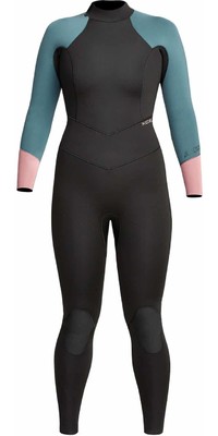 2023 Xcel Womens Axis 3/2mm Back Zip Wetsuit WN32AXG0 - Black / Tinfoil / Mesa Rose