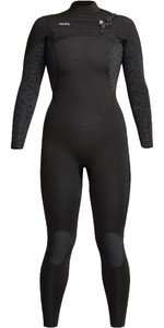 2023 Xcel Womens Comp 4/3mm Chest Zip Wetsuit WN43ZXC0 - Black / Flower