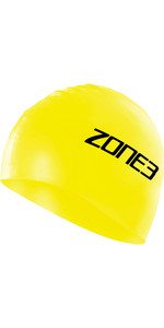 2022 Zone3 Silicone Swim Cap SA18SCAP - Hi-Vis Yellow