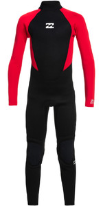2023 Billabong Junior Intruder 4/3mm Back Zip Wetsuit F44B94 - Red