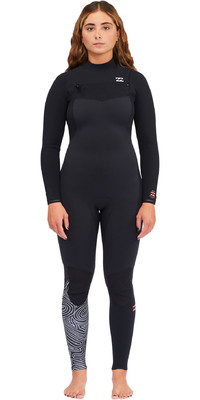 2023 Billabong Womens Furnace Comp 4/3mm Chest Zip Wetsuit F44F12 - Midnight Trails