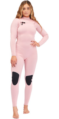 2022 Billabong Womens Salty Dayz 4/3mm Chest Zip Wetsuit F44F10 - Sea Pink