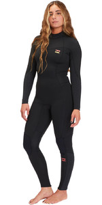 2023 Billabong Womens Synergy 3/2mm Back Zip Wetsuit F43F37 - Wild Black
