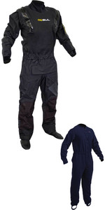 2022 Gul Mens Code Zero Stretch U-Zip Drysuit With Con Zip GM0368-B9 - Black