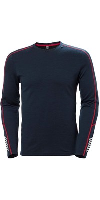 2022 Helly Hansen Mens LIFA Merino Lightweight Crew 2-in-1 Base Layer 49370 - Navy