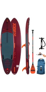 2022 Jobe Aero Mohaka 10'2 Stand Up Paddle Board Package 486422002 - Red / Orange