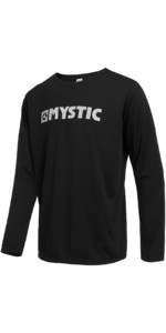 2023 Mystic Mens Star Long Sleeve Quickdry Rash Vest 35001.22029 - Black