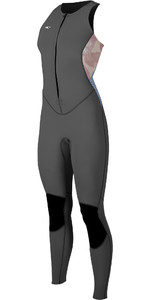 2022 O'Neill Womens Bahia 1.5mm Front Zip Sleeveless Wetsuit 4860 - Graphite / Desert Bloom / Drift Blue