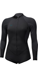 2022 O'Neill Womens Blueprint 2/1.5mm Front Zip Long Sleeve Shorty Wetsuit 5447 - Black