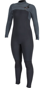 2023 O'Neill Womens Blueprint 4/3+mm Chest Zip Wetsuit 5501 - Black / Shade