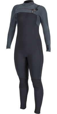 2023 O'Neill Womens Blueprint 4/3mm+ Chest Zip GBS Wetsuit 5501 - Black / Shade