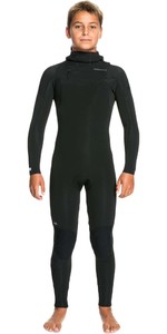 2022 Quiksilver Boys Everyday Sessions 4/3mm Chest Zip Hooded Wetsuit EQBW203006 - Black