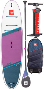 2023 Red Paddle Co 10'6 Ride Stand Up Paddle Board, Bag, Pump, Paddle & Leash - Prime Purple Package