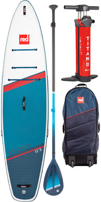 2023 Red Paddle Co 11'3 Sport Stand Up Paddle Board, Bag, Pump, Paddle & Leash - Hybrid Tough Package