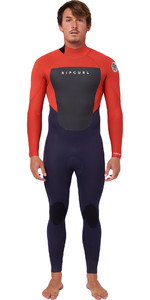 2022 Rip Curl Mens Omega 4/3mm Back Zip Wetsuit 112MFS - Red
