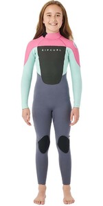 2023 Rip Curl Omega Girls 4/3mm Back Zip Wetsuit 113BFS - Pink