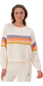 2022 Rip Curl Womens Melting Waves Crew Neck Jumper 000WFL - Off White