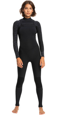 2024 Roxy Womens Swell Series 4/3mm Chest Zip Wetsuit ERJW103125 - Black