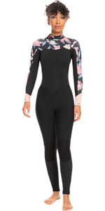 2023 Roxy Womens Swell Series 5/4/3mm Back Zip GBS Wetsuit ERJW103127 - Anthracite Paradise