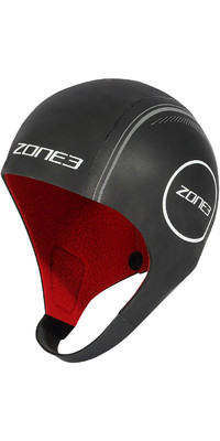 2023 Zone 3 Heat-Tech Wetsuit Cap NA21UHTC116 - Black / Silver / Red