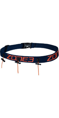 2024 Zone3 Ultimate Race Number Belt With Gel Loops RA18RBGL113 - Navy / Orange