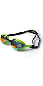 2022 Zone3 Volare Streamline Racing Swimming Goggles SA18GOGVO - Mirror Lens / Green / Black