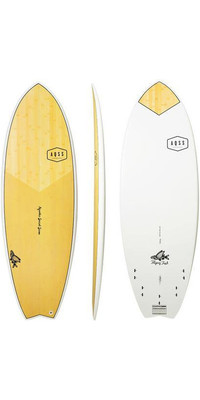 2023 AQSS Flying Fish Bamboo Funboard 12520 - White