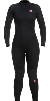 2023 Billabong Womens Launch 3/2mm GBS Back Zip Wetsuit ABJW100157 - Black
