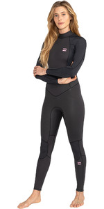 2022 Billabong Womens Launch 4/3mm Back Zip Wetsuit F44G94 - Antique Black