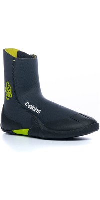 2023 C-Skins Junior Legend 3.5mm Zipped Round Toe Boots C-BOLEJZ - Graphite / Flash Green / Black